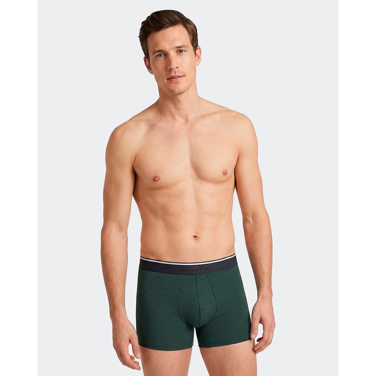Set van 3 effen boxershorts groen+marine, EDEN PARK