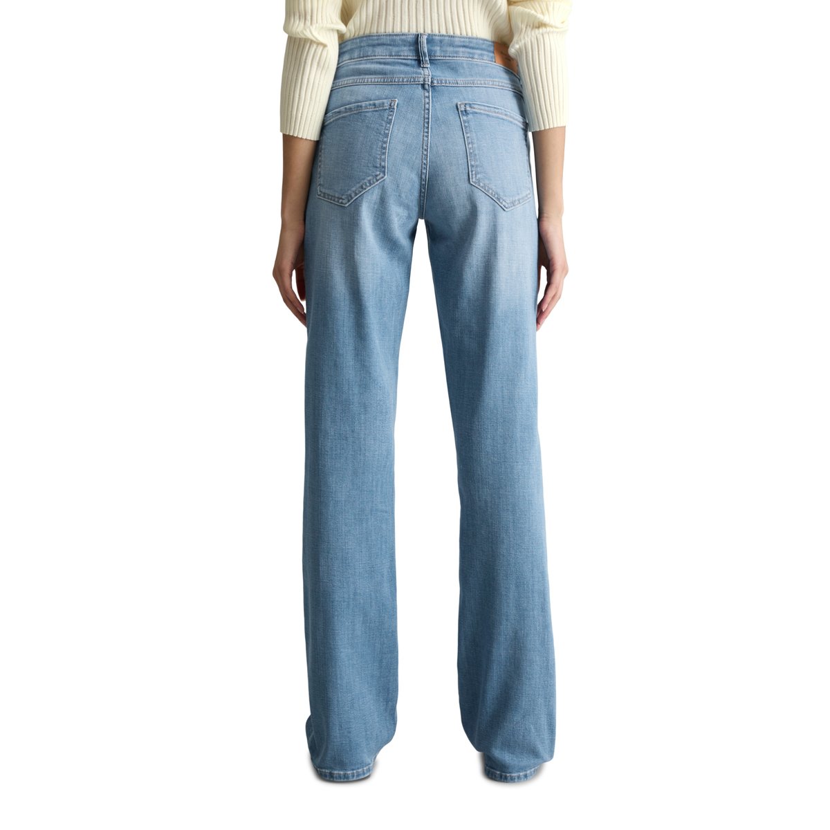 Jeans modèle Nella bootcut en Organic Cotton Stretch bleu clair, MARC O’POLO DENIM