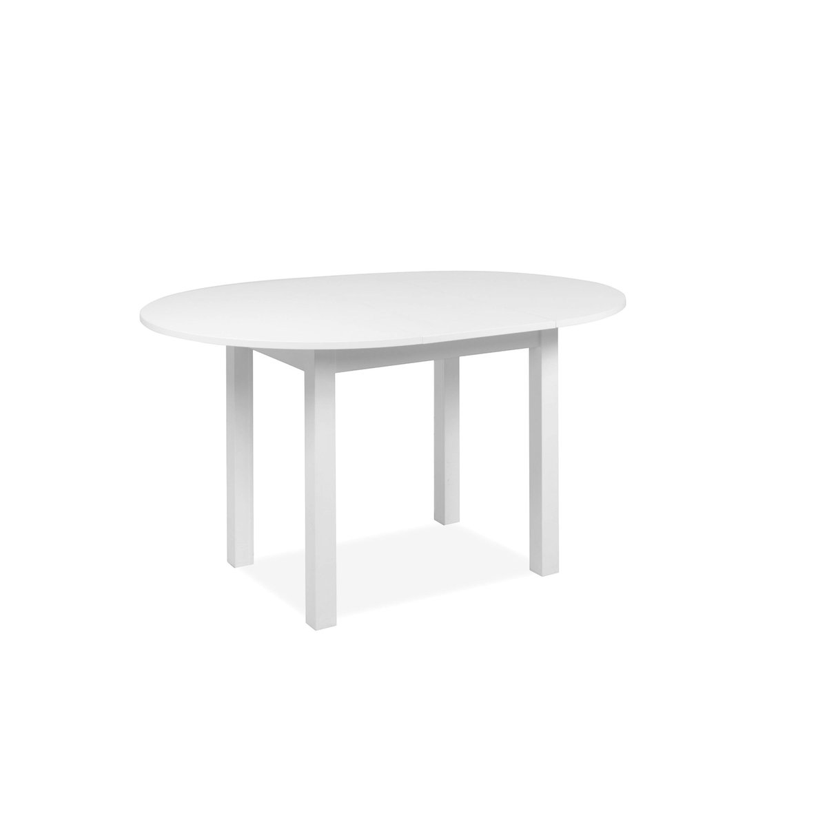Table ronde extensible 4/6 places, esprit bistrot ALVA blanc, PIER IMPORT