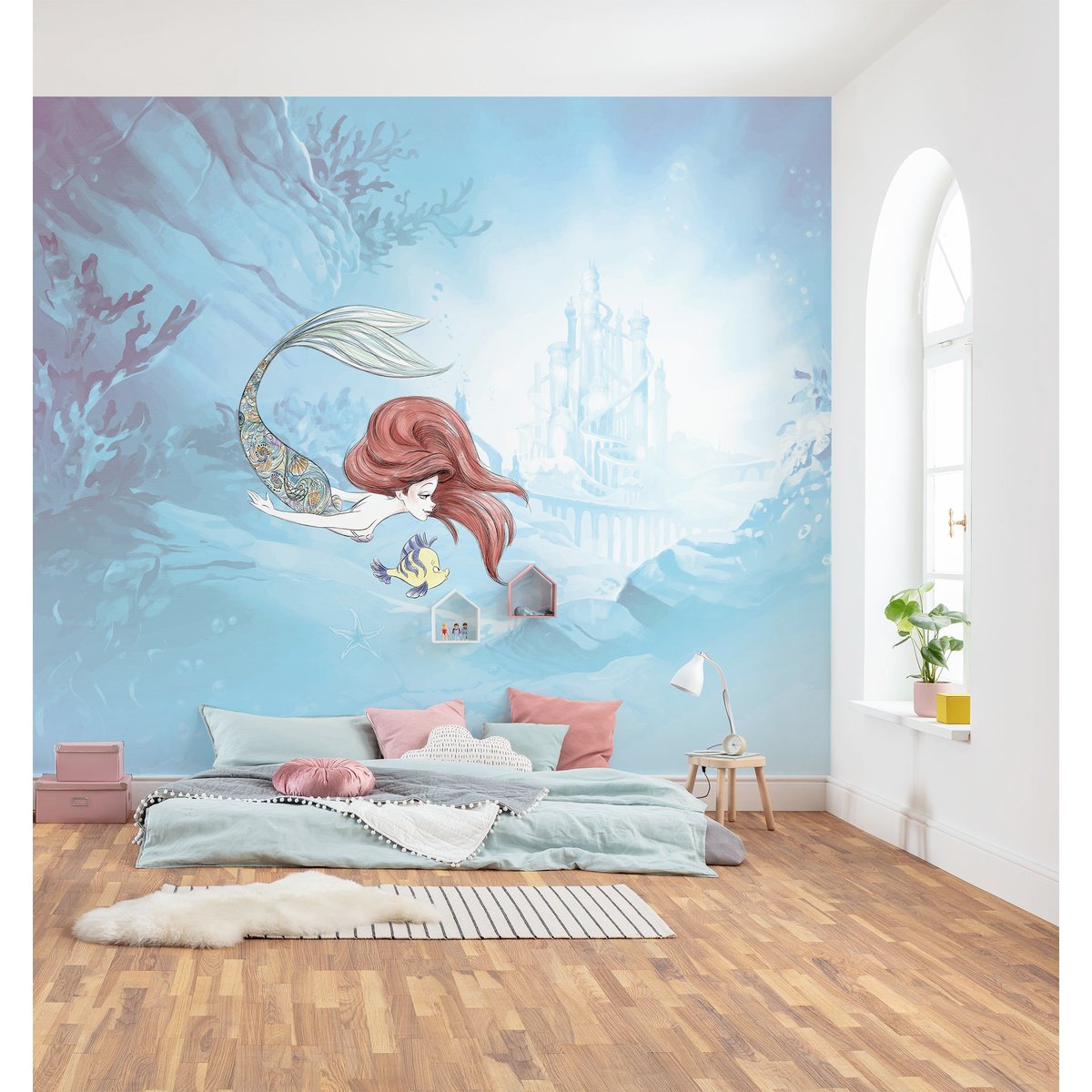 Papier peint Komar - Ariel Under the Sea - 300 x 250 cm bleu, HEXOA