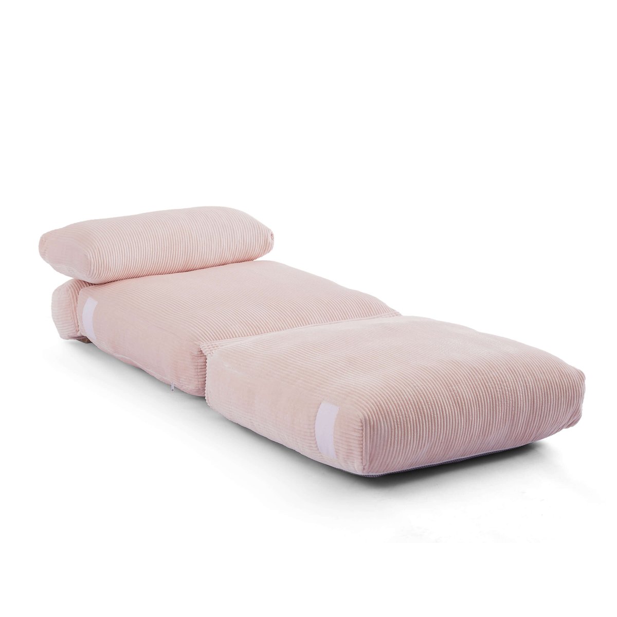Fauteuil convertible compressé velours NYX rose, BAÏTA