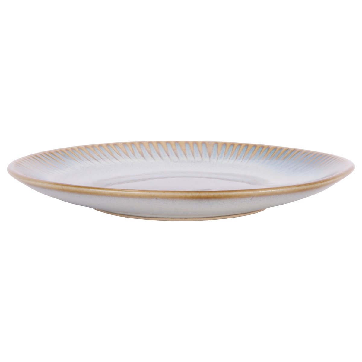 Lot de 6 assiettes à pain en grès, LISTRA bleu-beige, COSY&TRENDY