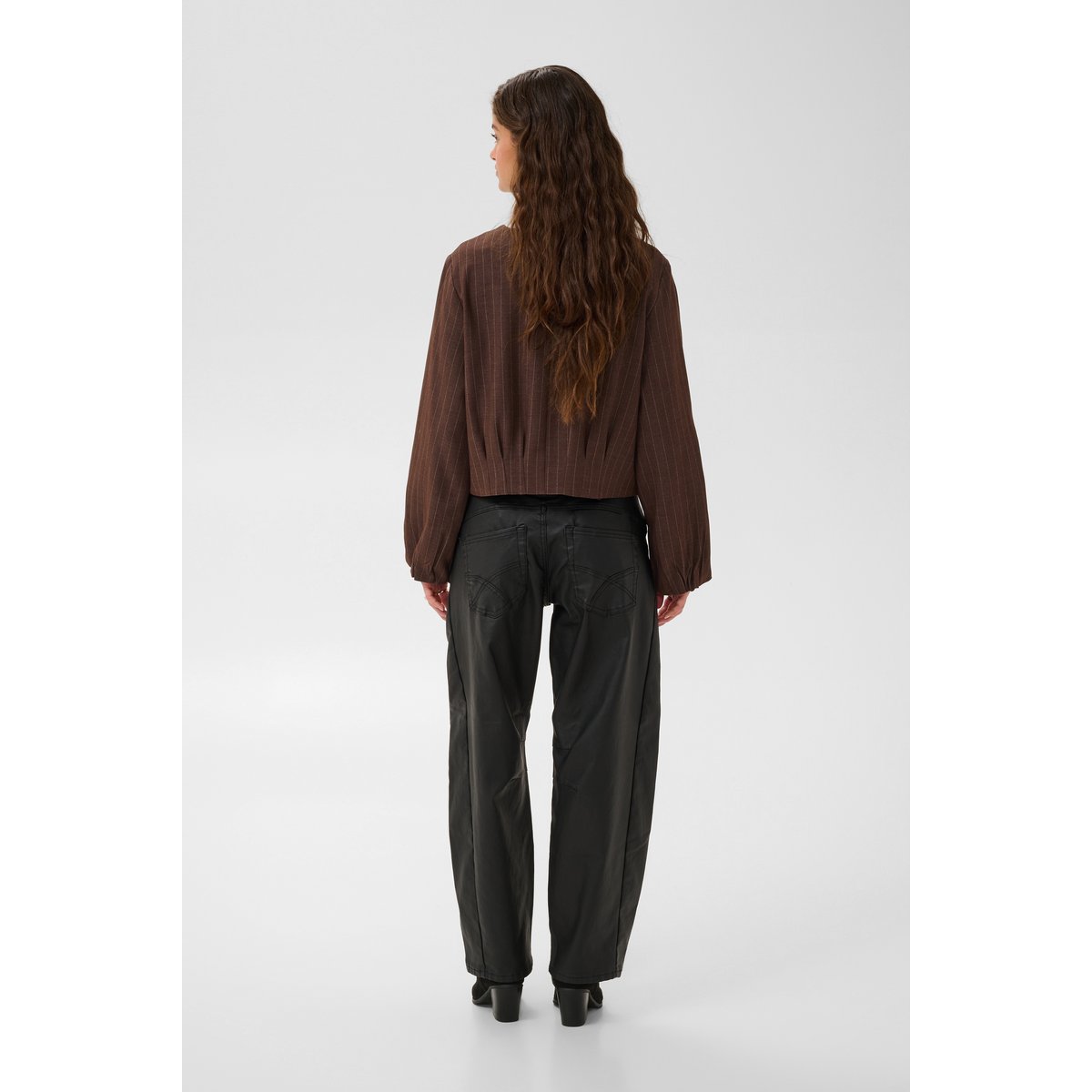 Veste marron java pinstriped, CREAM