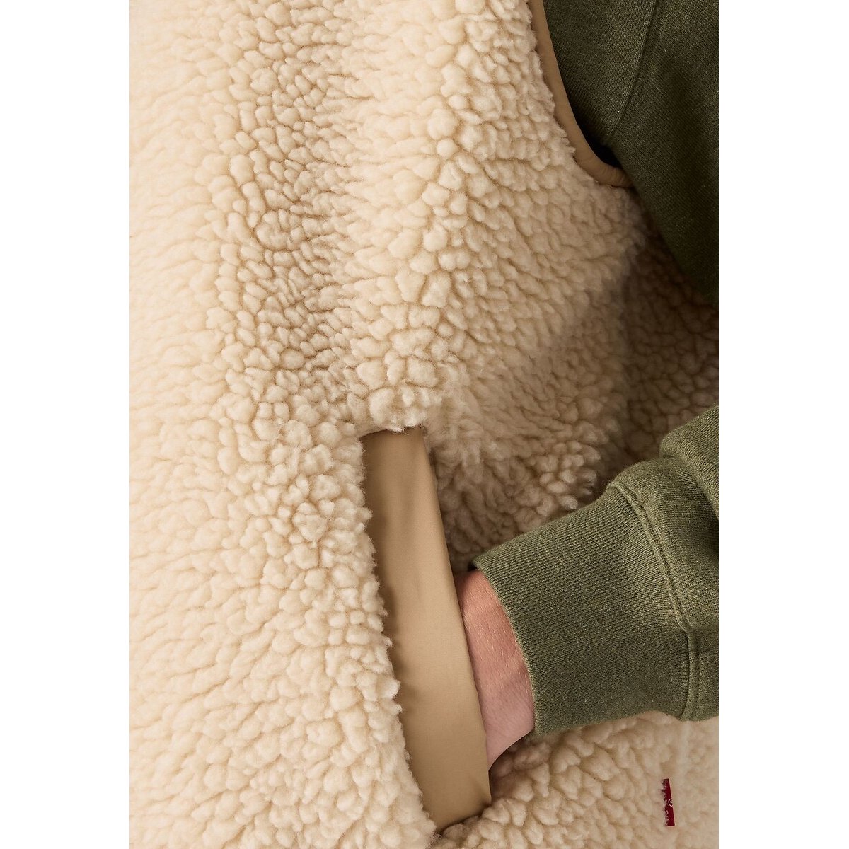 Veste en sherpa, sans manches, SEACLIFF crème, LEVI'S