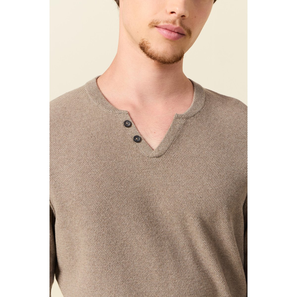 Pull manches longues vert kaki, BONOBO