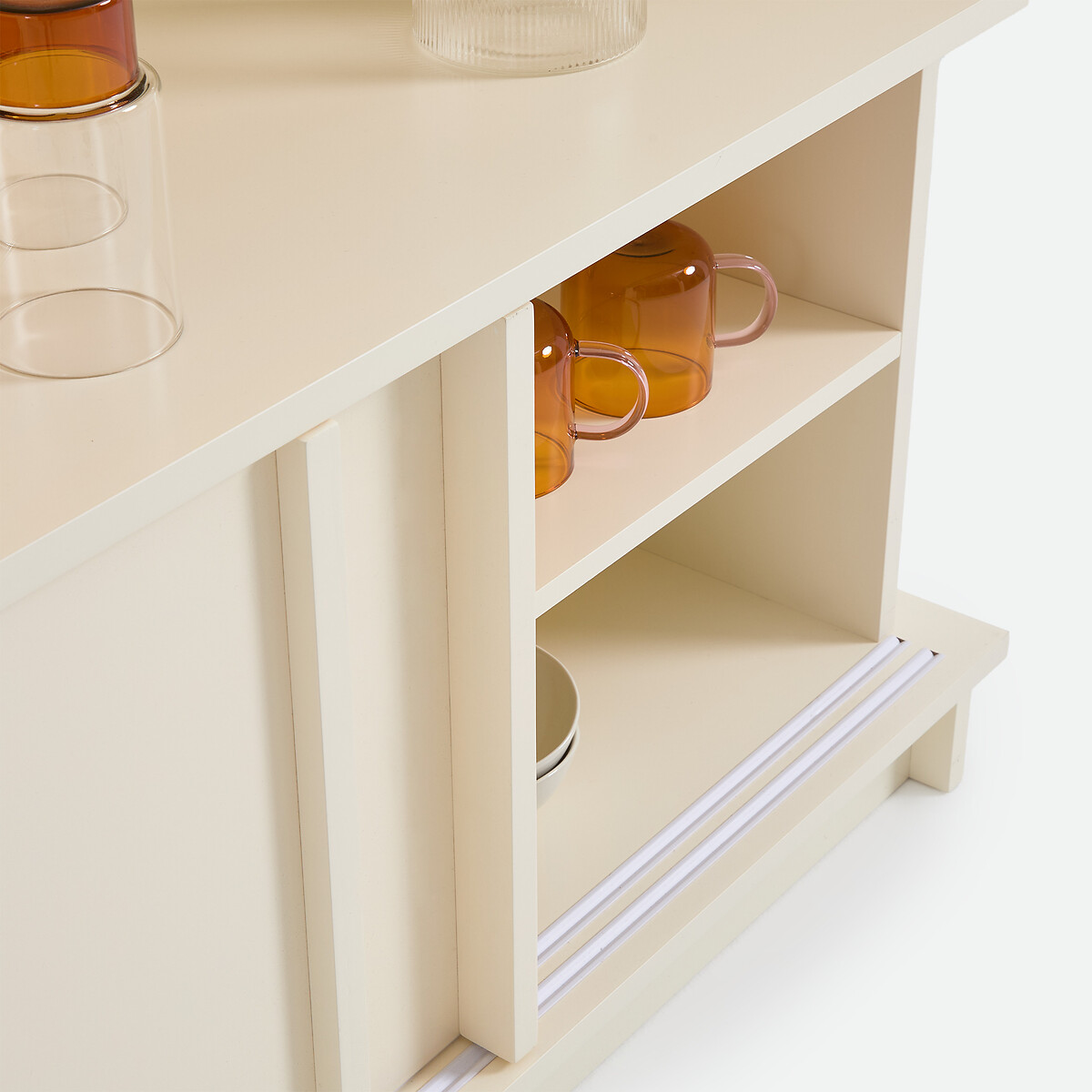 Buffet, 2 niches, 2 portes, largeur 173 cm, MILOR ivoire, LA REDOUTE INTERIEURS