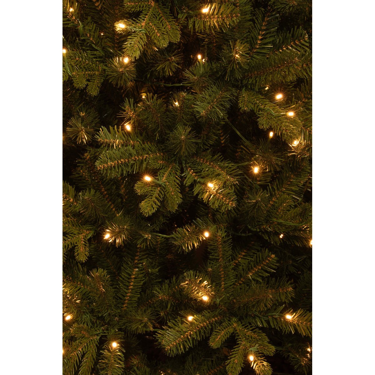 Sapin de Noël artificiel étroit et enneigé avec LED H260 cm HARMA vert, BLACK BOX TREES