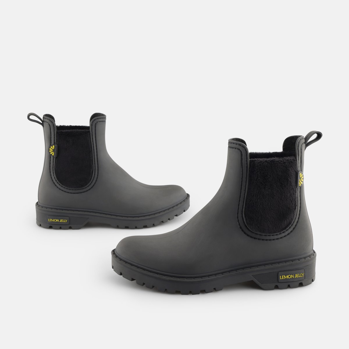Chelsea boots femme avec semelle fourrée ELI noire, LEMON JELLY