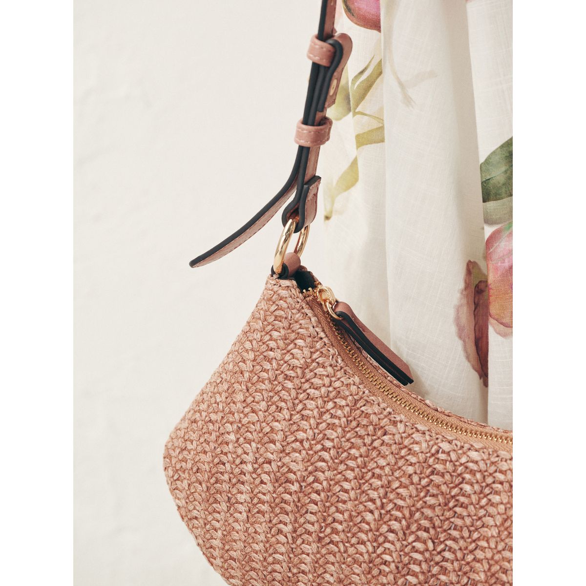 Sac porté épaule arrondi rose, NEXT
