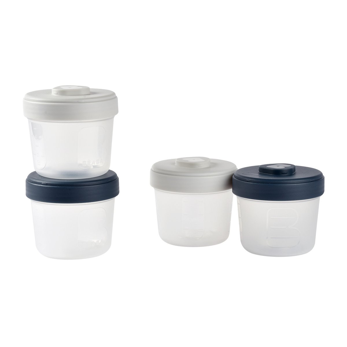 Set intégral de 4 portions repas clip 150 ml multicolore, BEABA