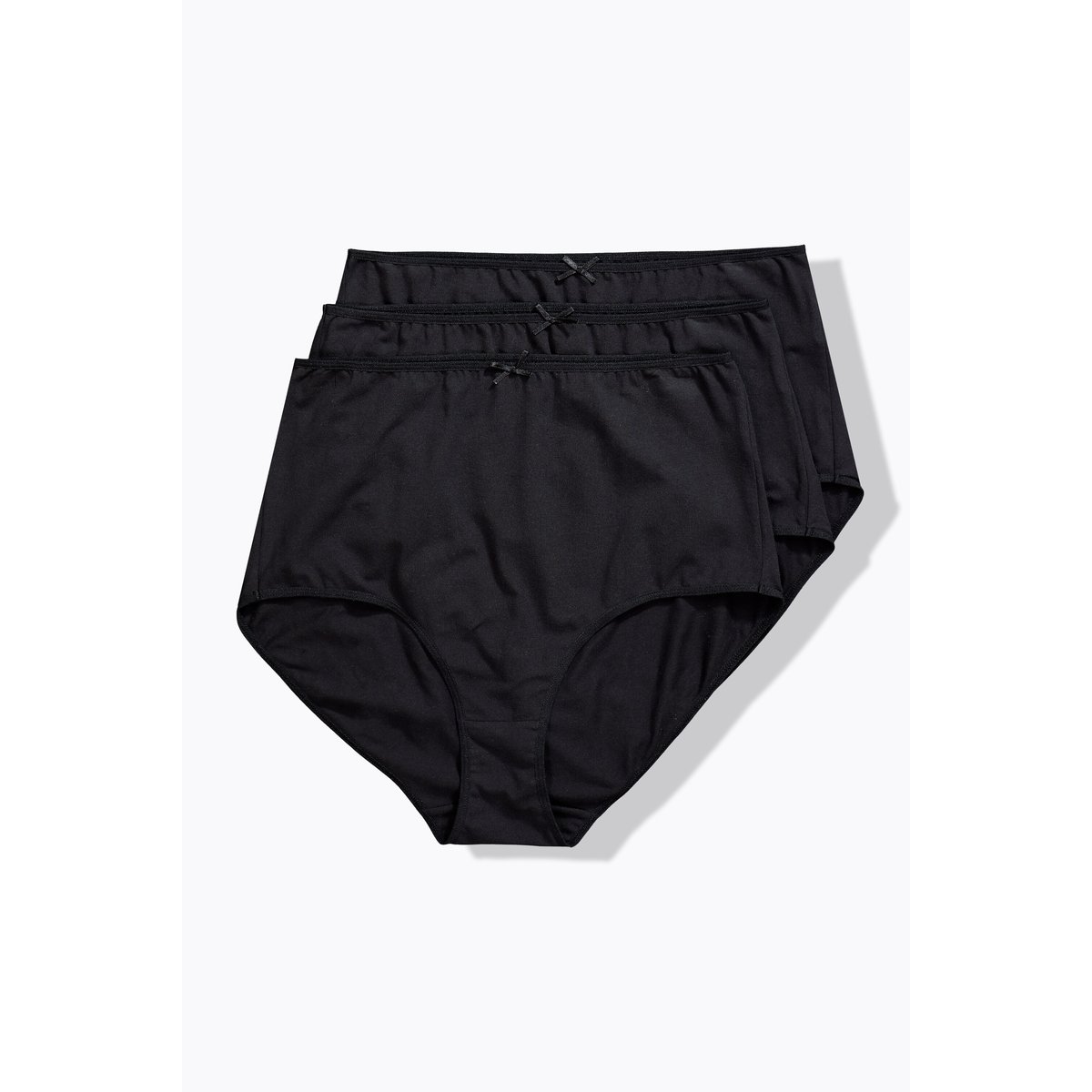 Culottes maxi, lot de 3, couleurs unies noir, ULLA POPKEN