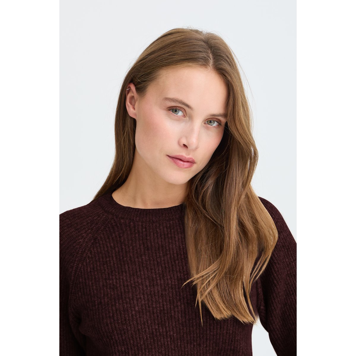 Á manches longues beige humus melange, B.YOUNG