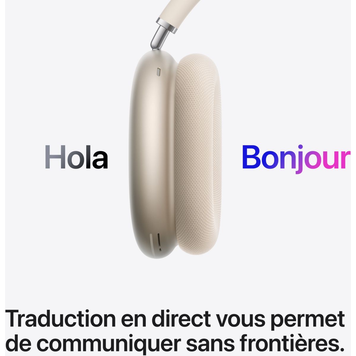Casque AirPods Max 2 Lumière stellaire - Réduction de bruit active, charge USB-C couleur unique, APPLE