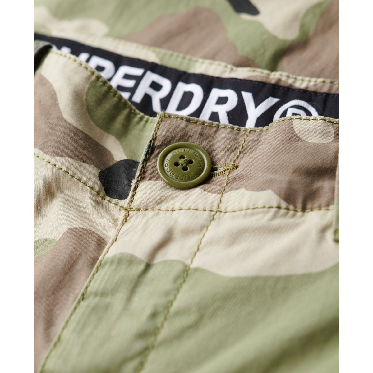 Pantalon Cargo Droit Taille Basse camouflage jacket, SUPERDRY