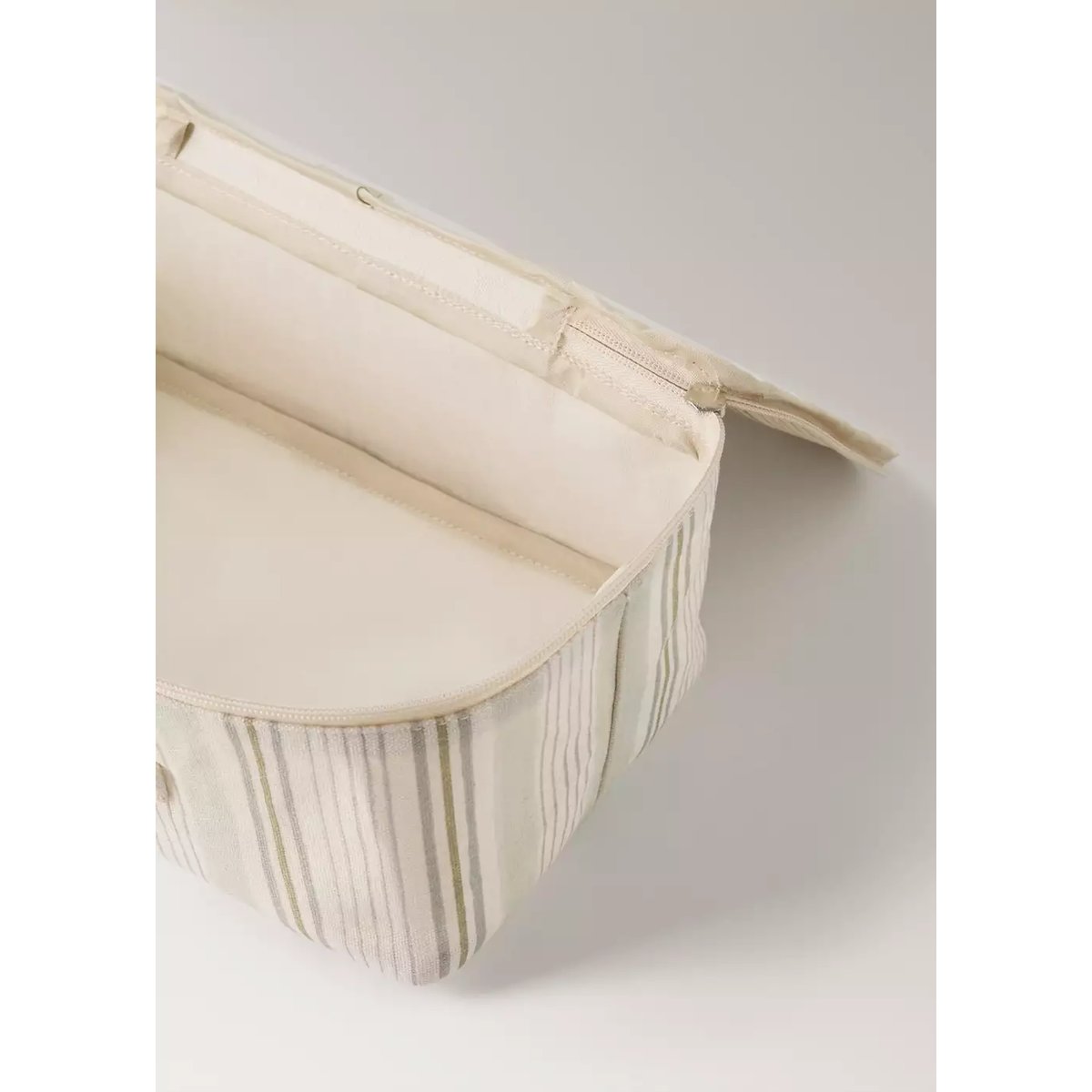 Panier 100 % coton à rayures multiples rouge-orangé, MANGO HOME