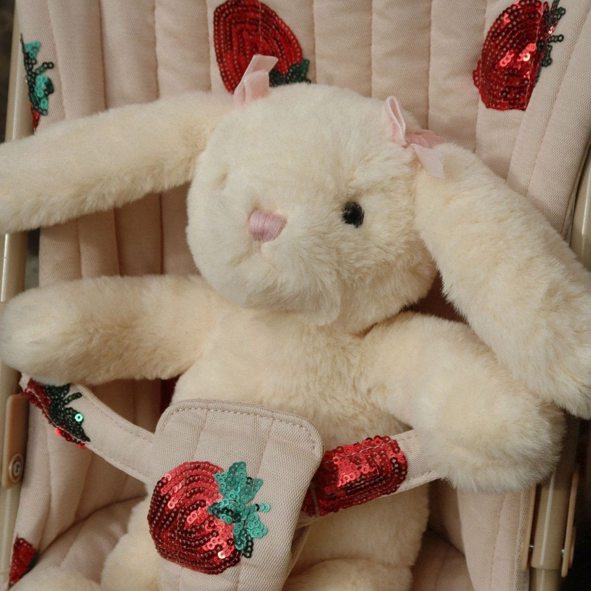 Poussette pour enfant ecru, rouge, vert, KONGES SLOJD