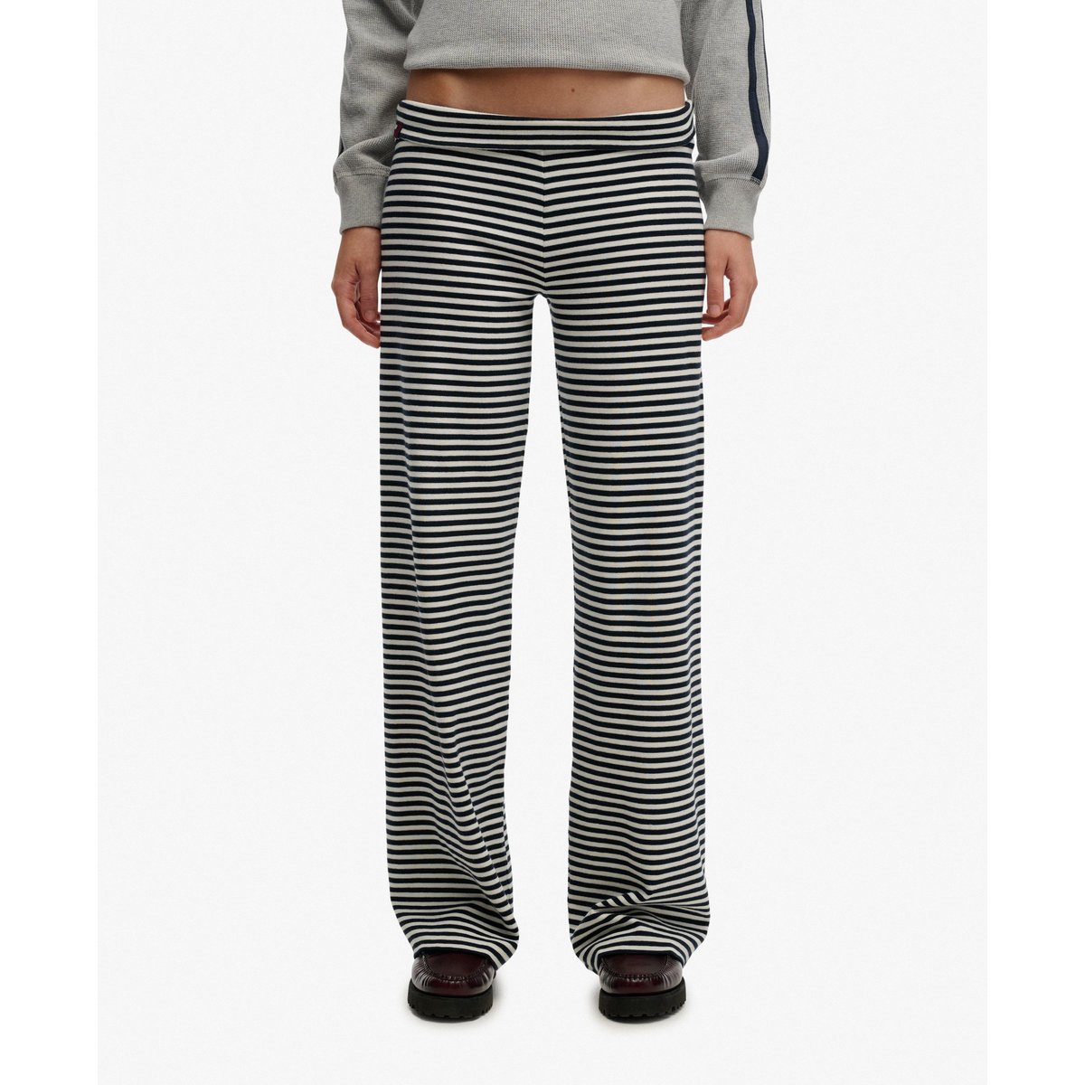 Joggers Athletic Essentials à Ceinture Repliable rayé bleu marine éclipse, SUPERDRY