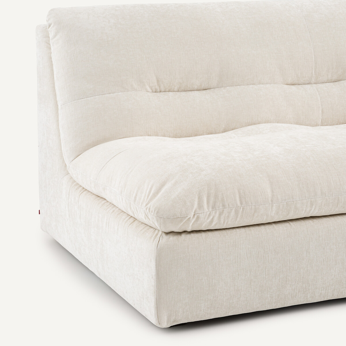 Canapé 3P modulable velours chenille, Giuliano blanc, AM.PM