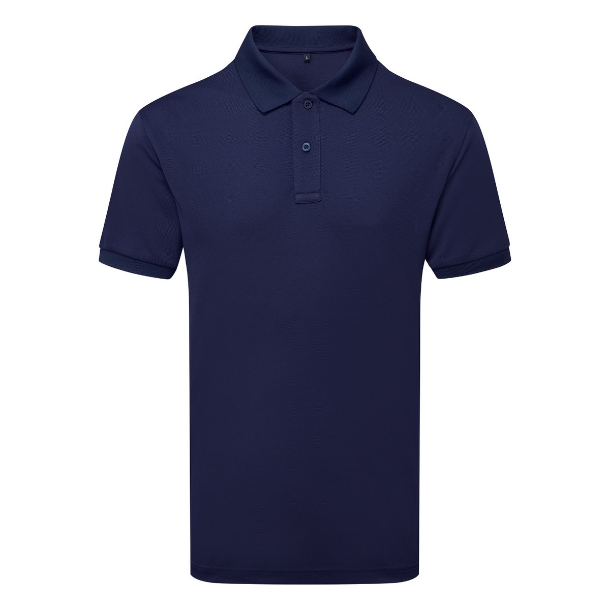 Polo uni manches courtes GLACIER TECH bleu marine, ASQUITH & FOX