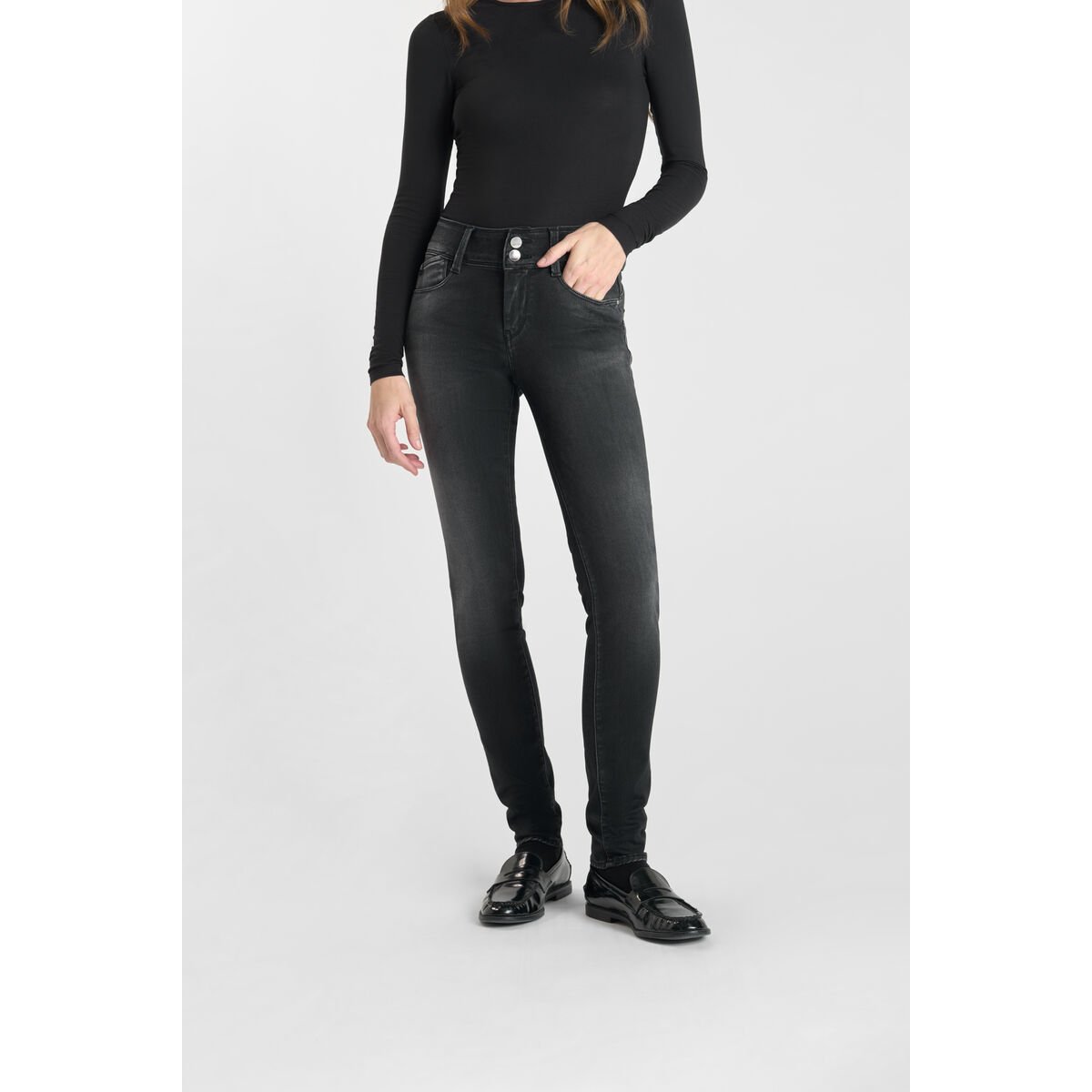 Jeans push-up slim ULTRA PULP, longueur 34 black, LE TEMPS DES CERISES