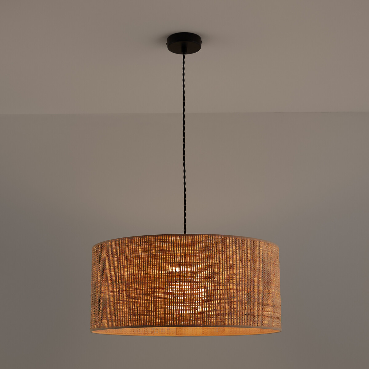Suspension/Abat-jour en raphia Ø50 cm, Dolkie naturel, LA REDOUTE INTERIEURS