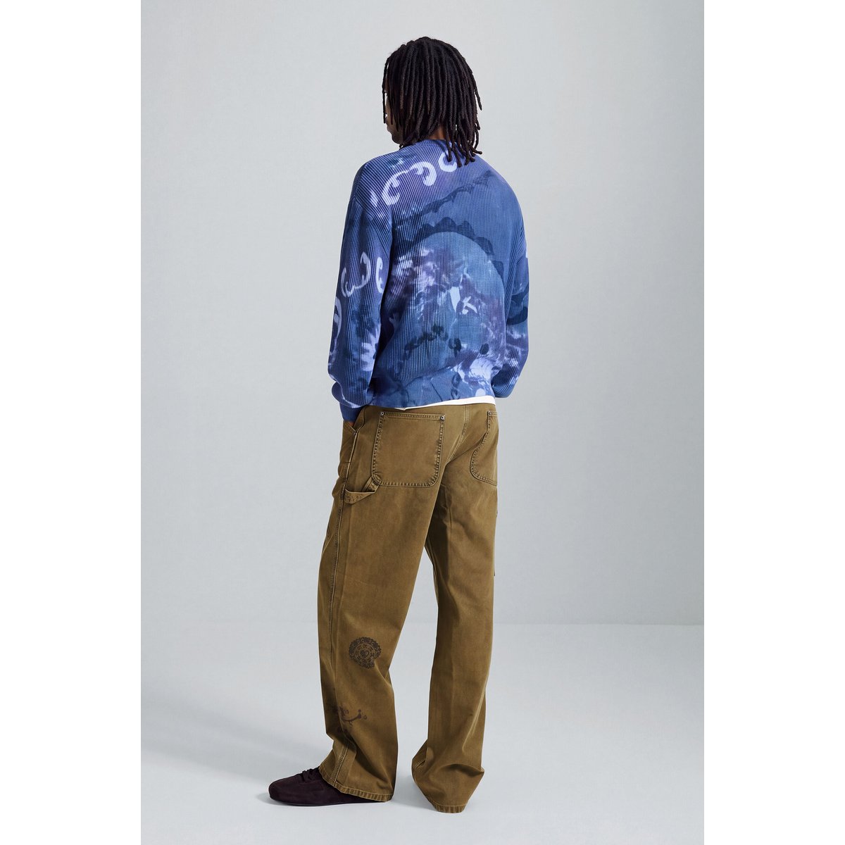 Pantalon long en coton marron, DESIGUAL
