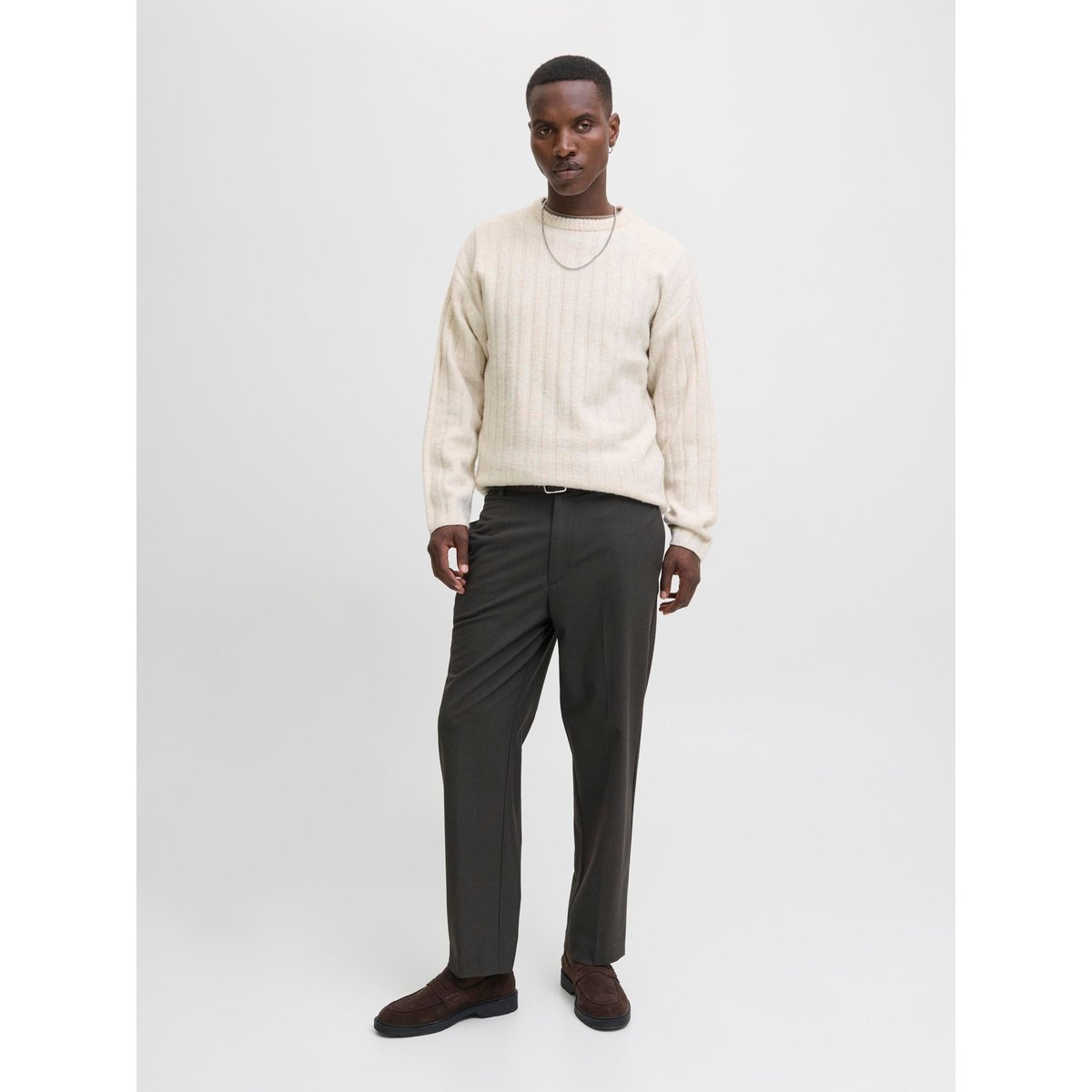Pull En Maille moonbeam, JACK & JONES