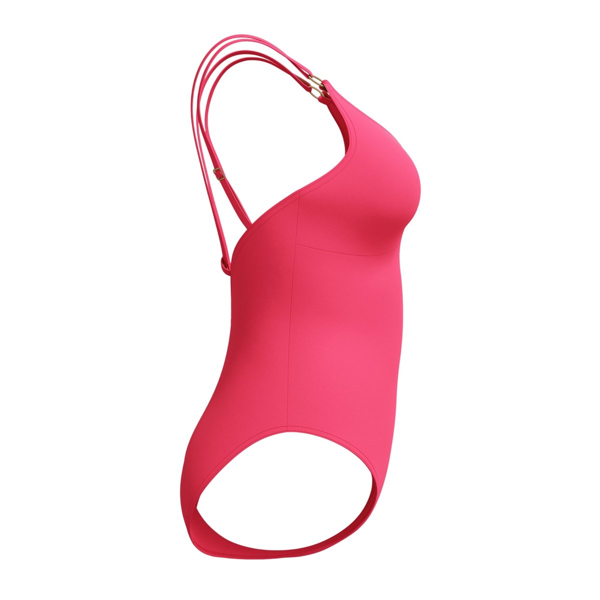 Maillot de bain 1 pièce à bretelles fines ajustables et col V rose, SPEEDO