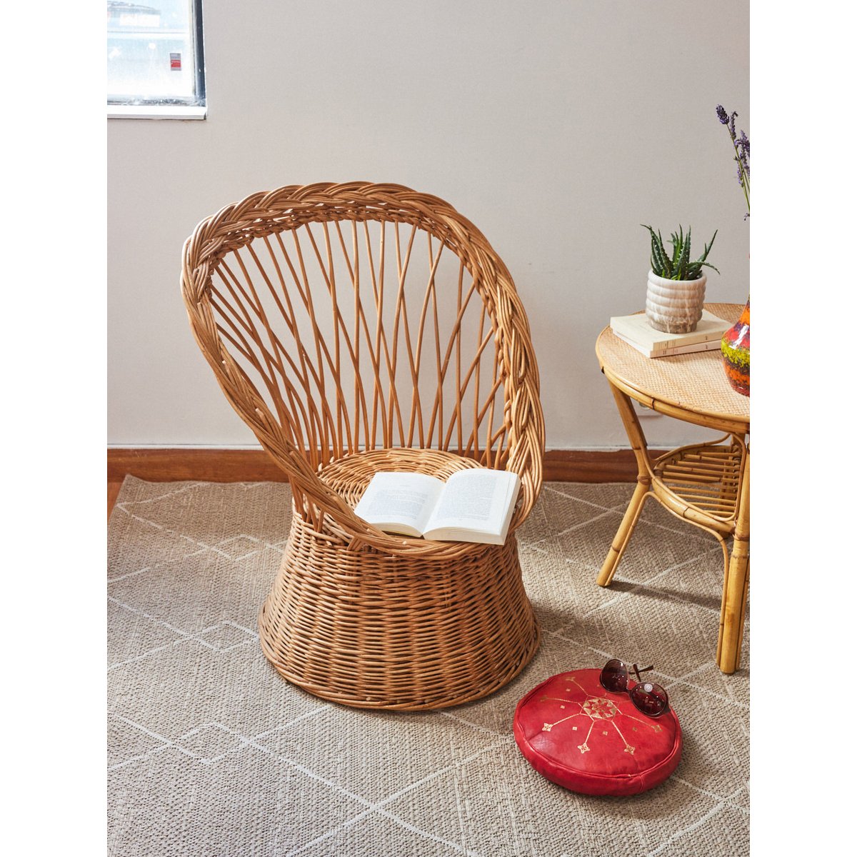 Fauteuil en osier Ernest N°1025 - Bon état bois clair, DEBONGOUT