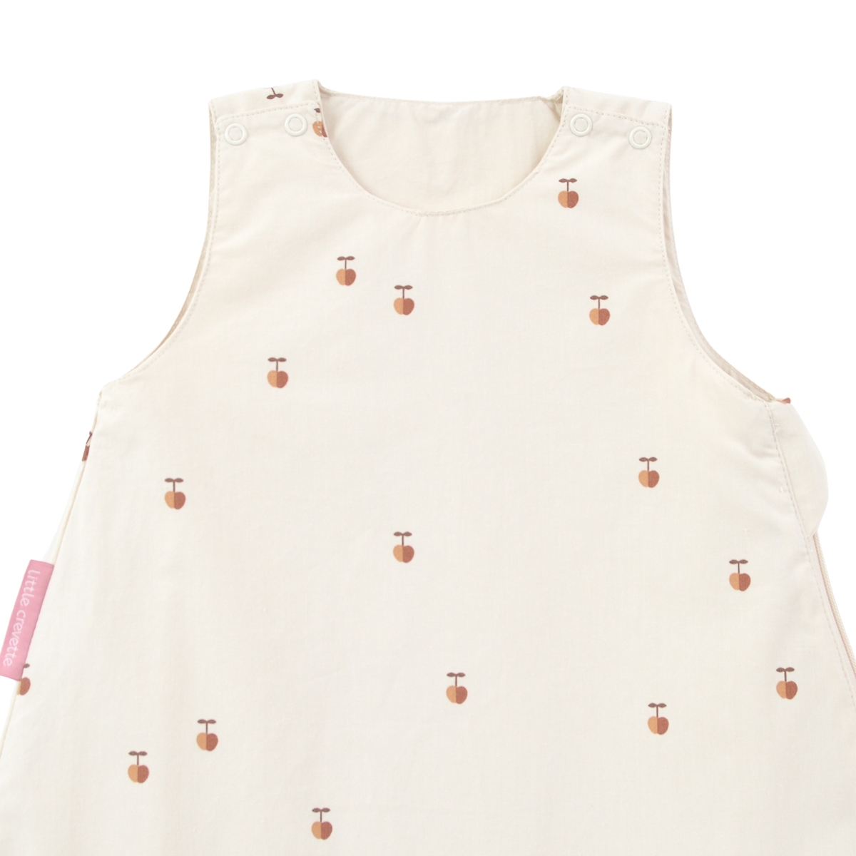 Gigoteuse été coton bio pommes POM POUCE ecru, LITTLE CREVETTE