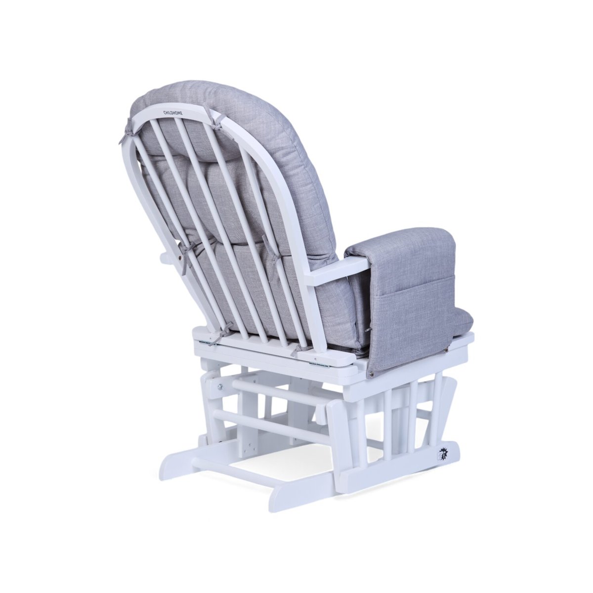 Fauteuil à bascule avec repose-pieds gris, CHILDHOME