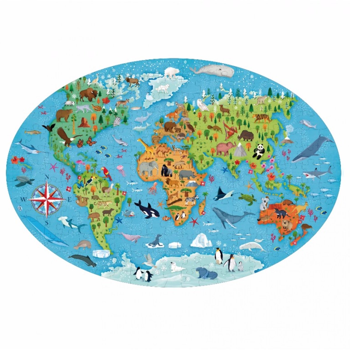 Voyage, découvre, explore Les animaux vert, SASSI JUNIOR