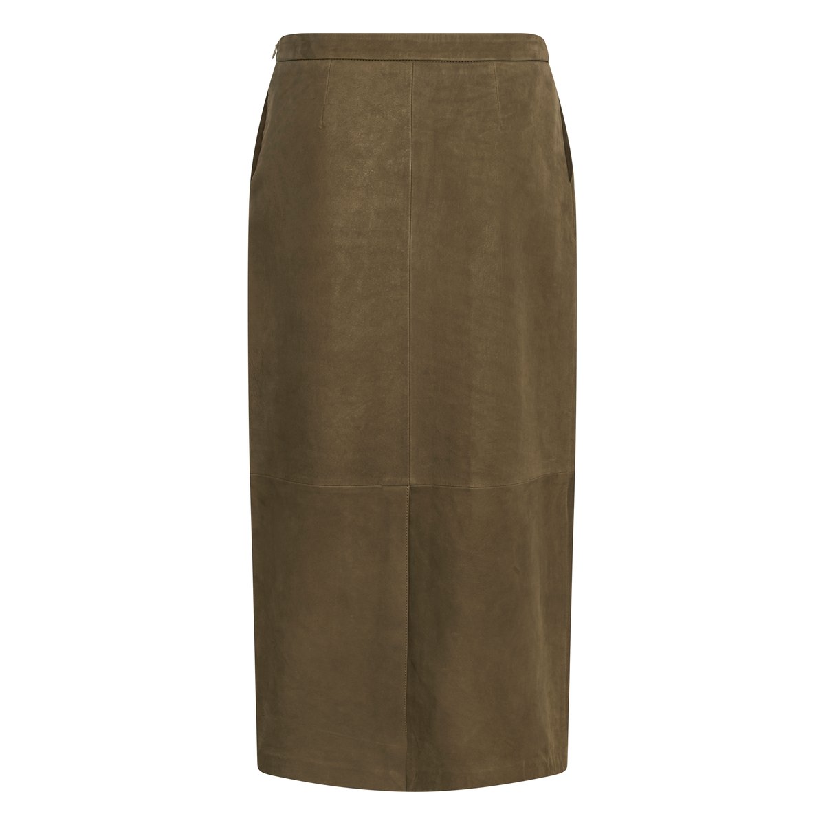 Jupe en cuir vert beech, SOAKED IN LUXURY
