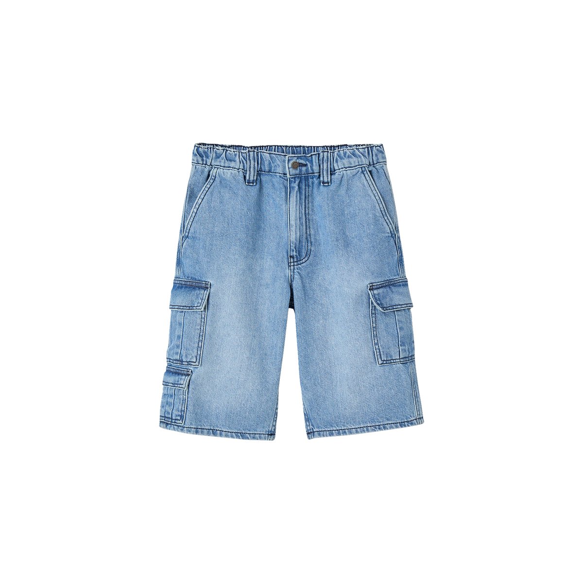 Bermuda skateur denim bleached, JONEN