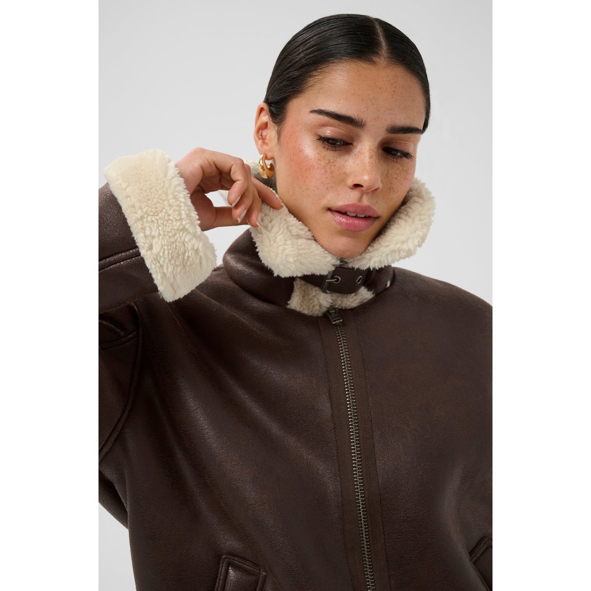 Manteau marron coffee bean, KAFFE