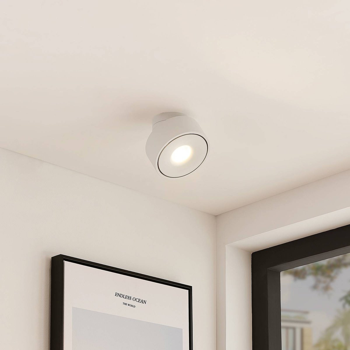 Plafonnier en aluminium moderneLED, Rotari blanc, ARCCHIO