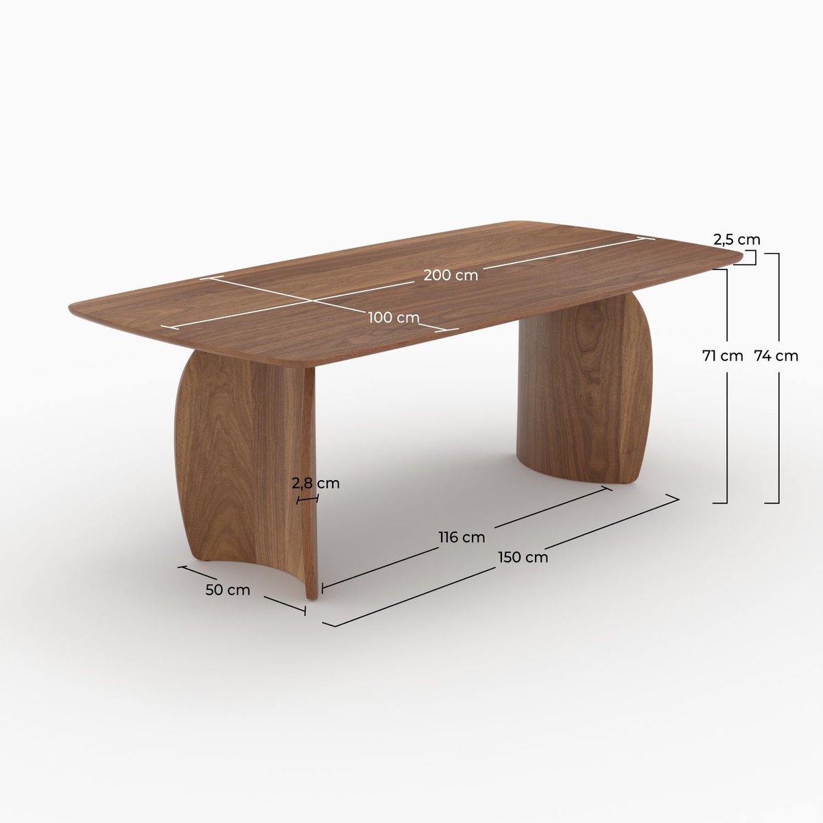Table Asma - ASMA marron foncé, MAISON PAVANE