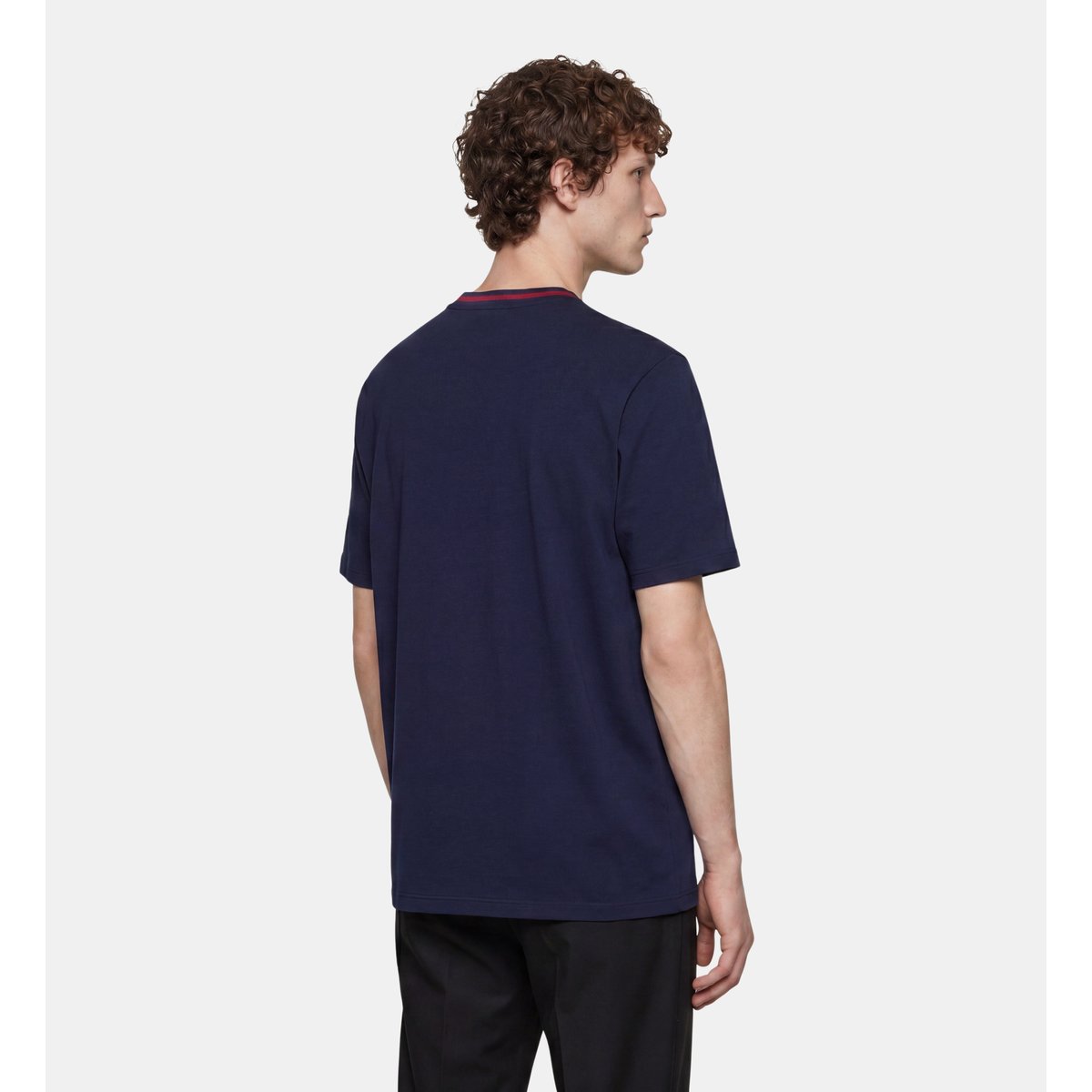 T-shirt tibbing droit coton bleu marine, GALERIES LAFAYETTE