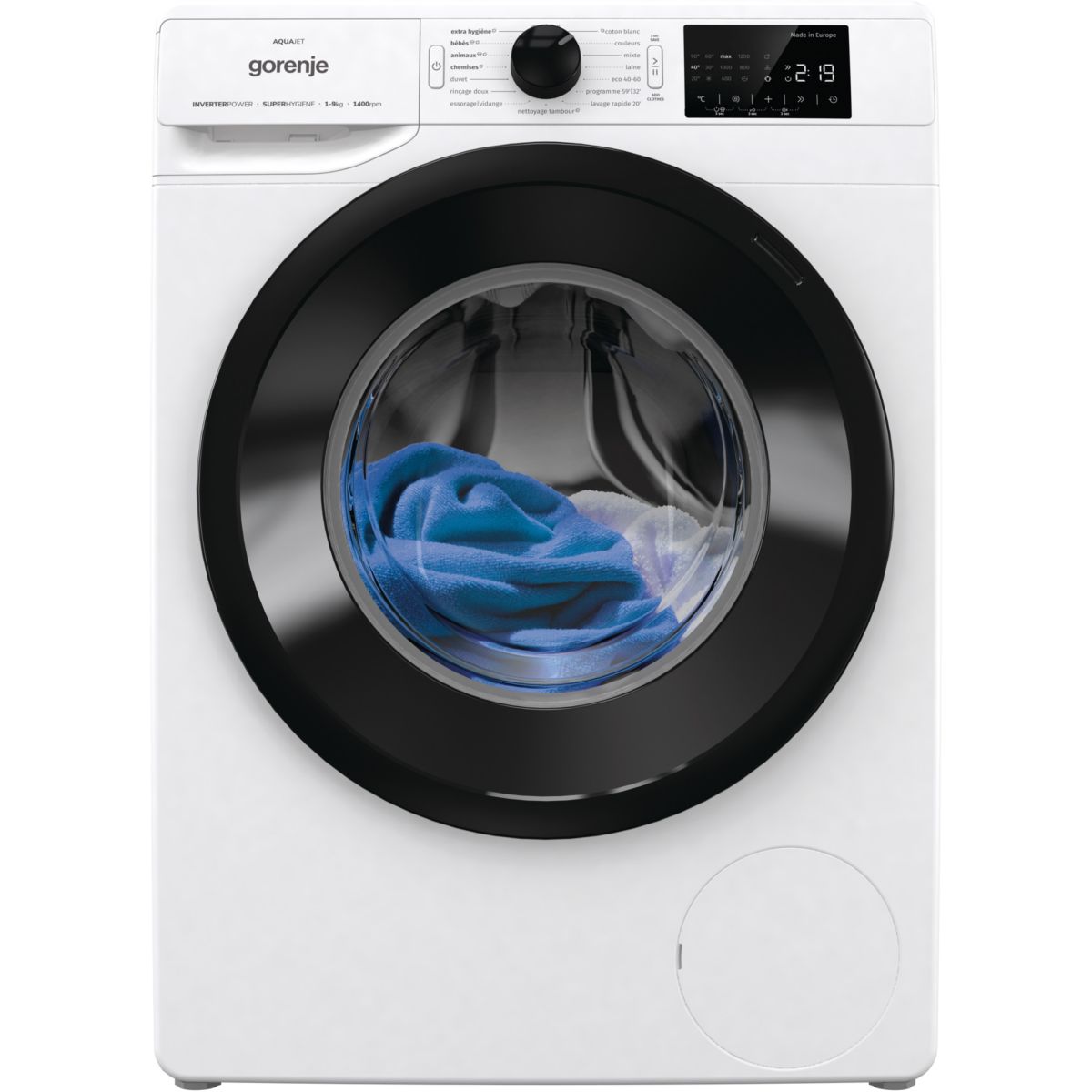 Lave linge hublot WPNEI94A1DS couleur unique, GORENJE