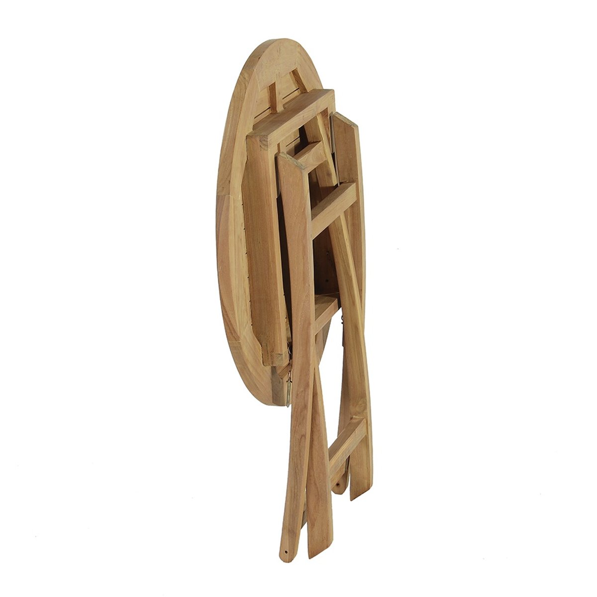 Table pliante ronde en teck massif Opio ø 75 cm naturel, TECK ATTITUDE