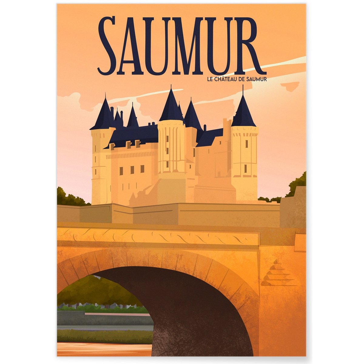 Affiche ville Saumur blanc, L'AFFICHERIE