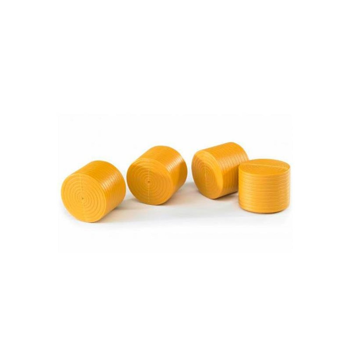 Les ballots ronds - 4 pièces jaune, BRUDER