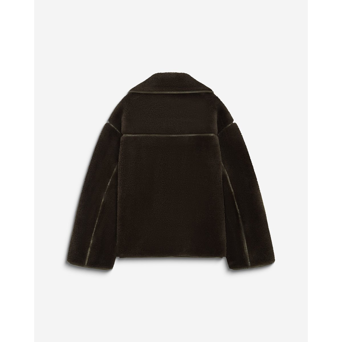 Manteau en Imitation fourrure oversize boutonné kaki Amelio kaki, GRACE & MILA