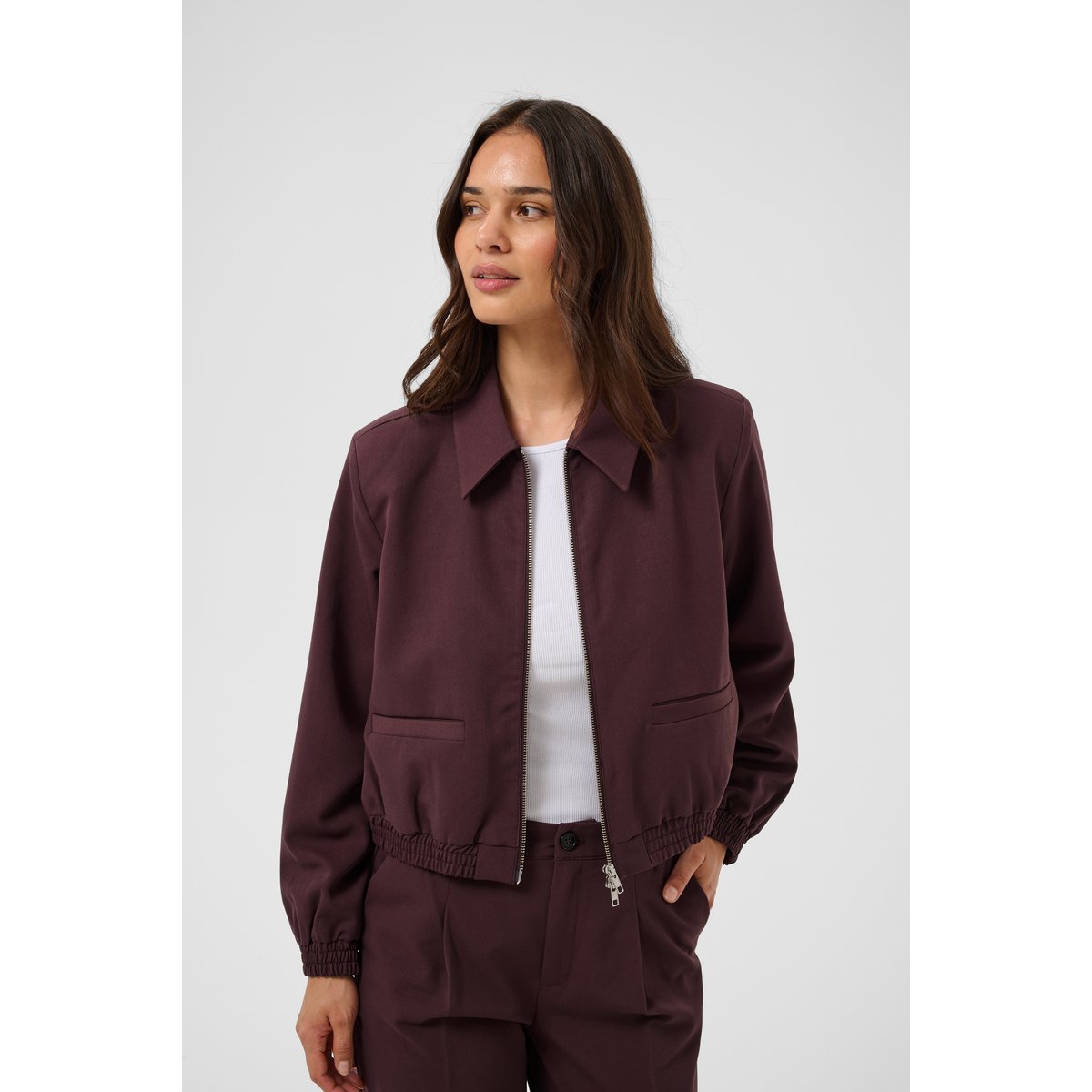 Manteau marron fudge, KAFFE