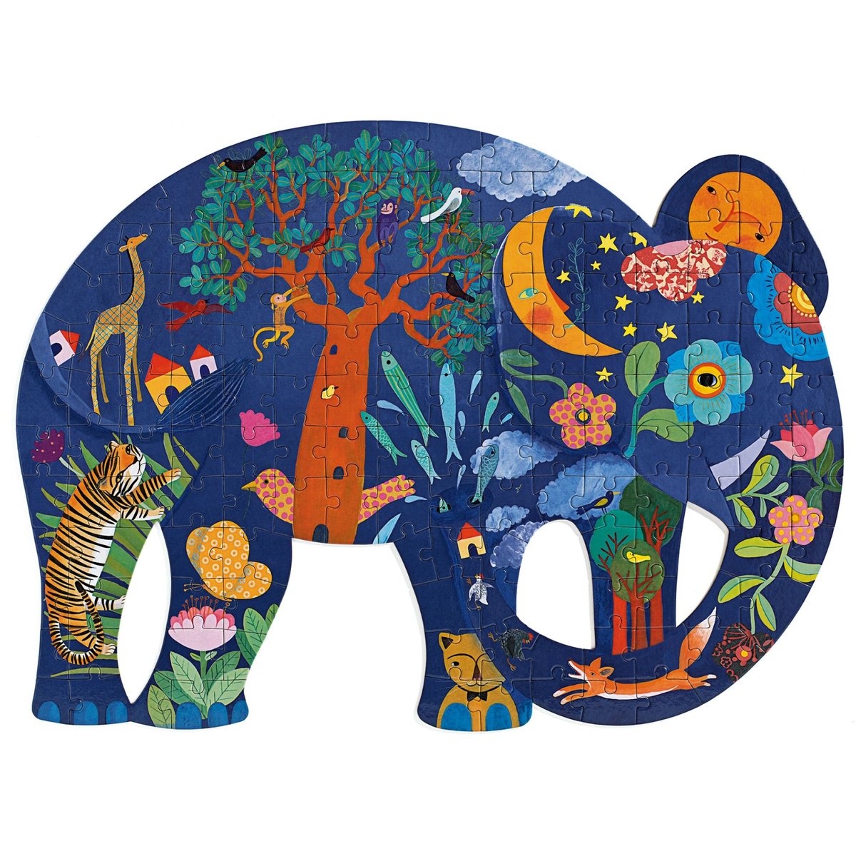Puzz'art Elephant 150 pièces multicolore, DJECO