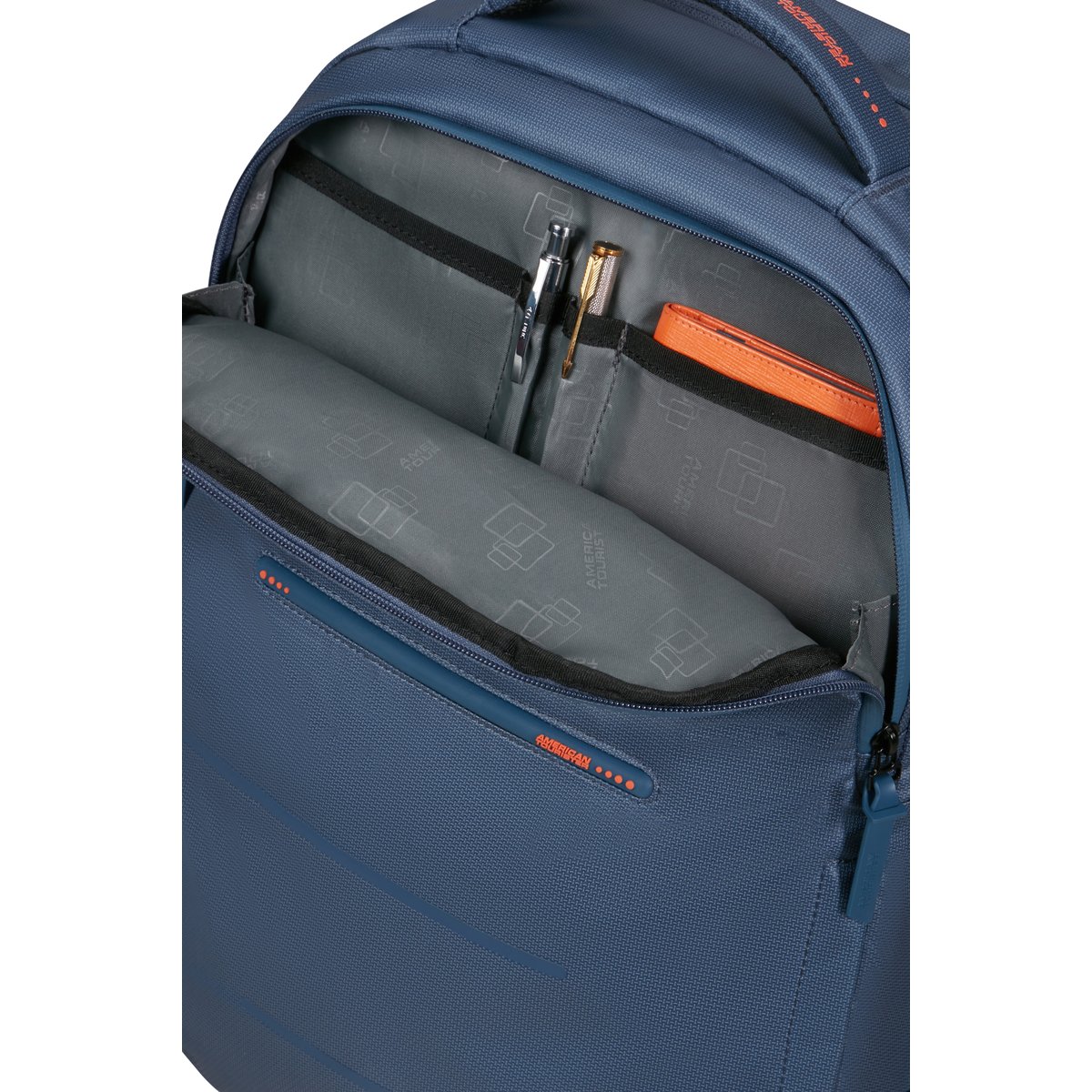 Urban groove sac à dos ordinateur navy/orange, AMERICAN TOURISTER