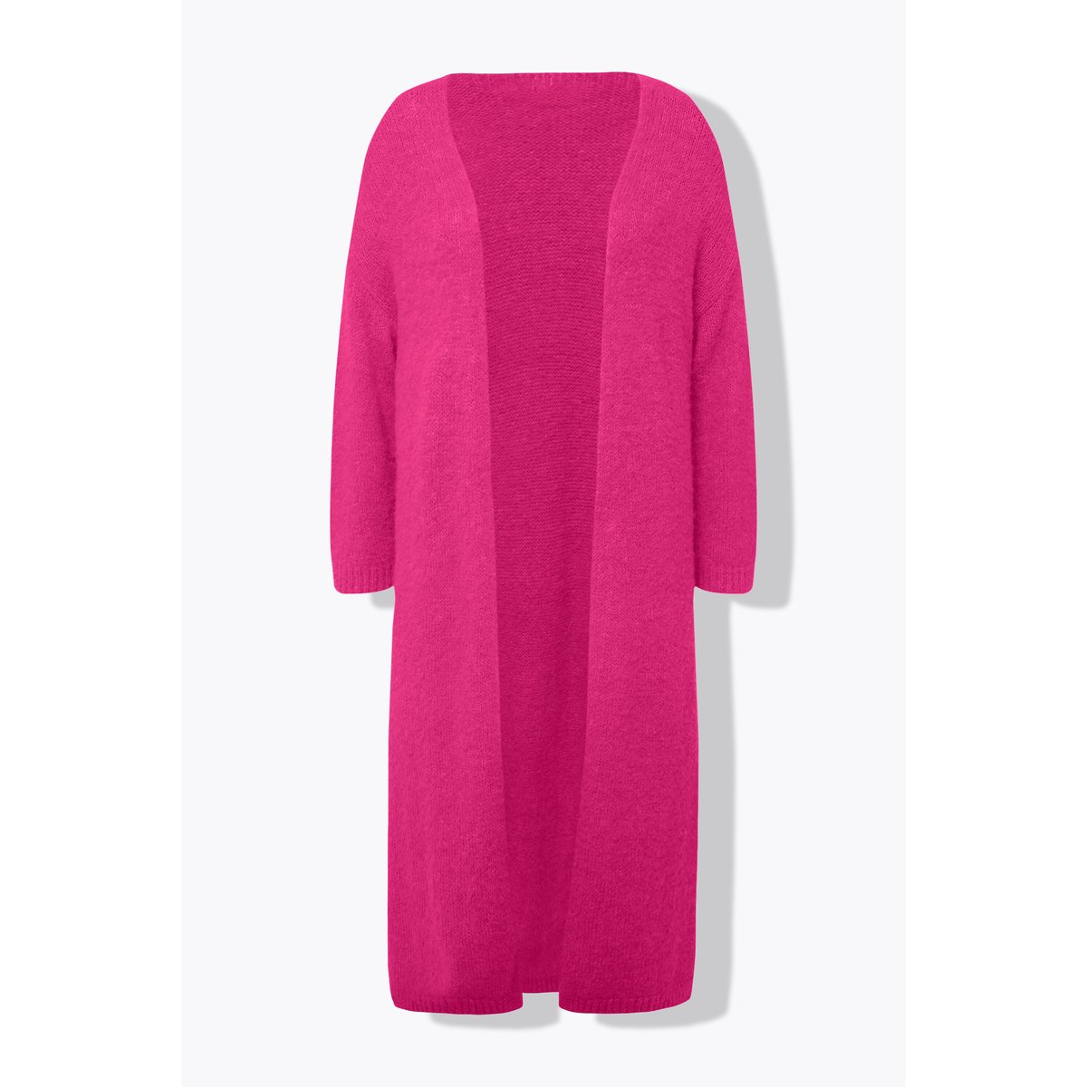 Cardigan long oversized à manches longues rose vif, STUDIO UNTOLD