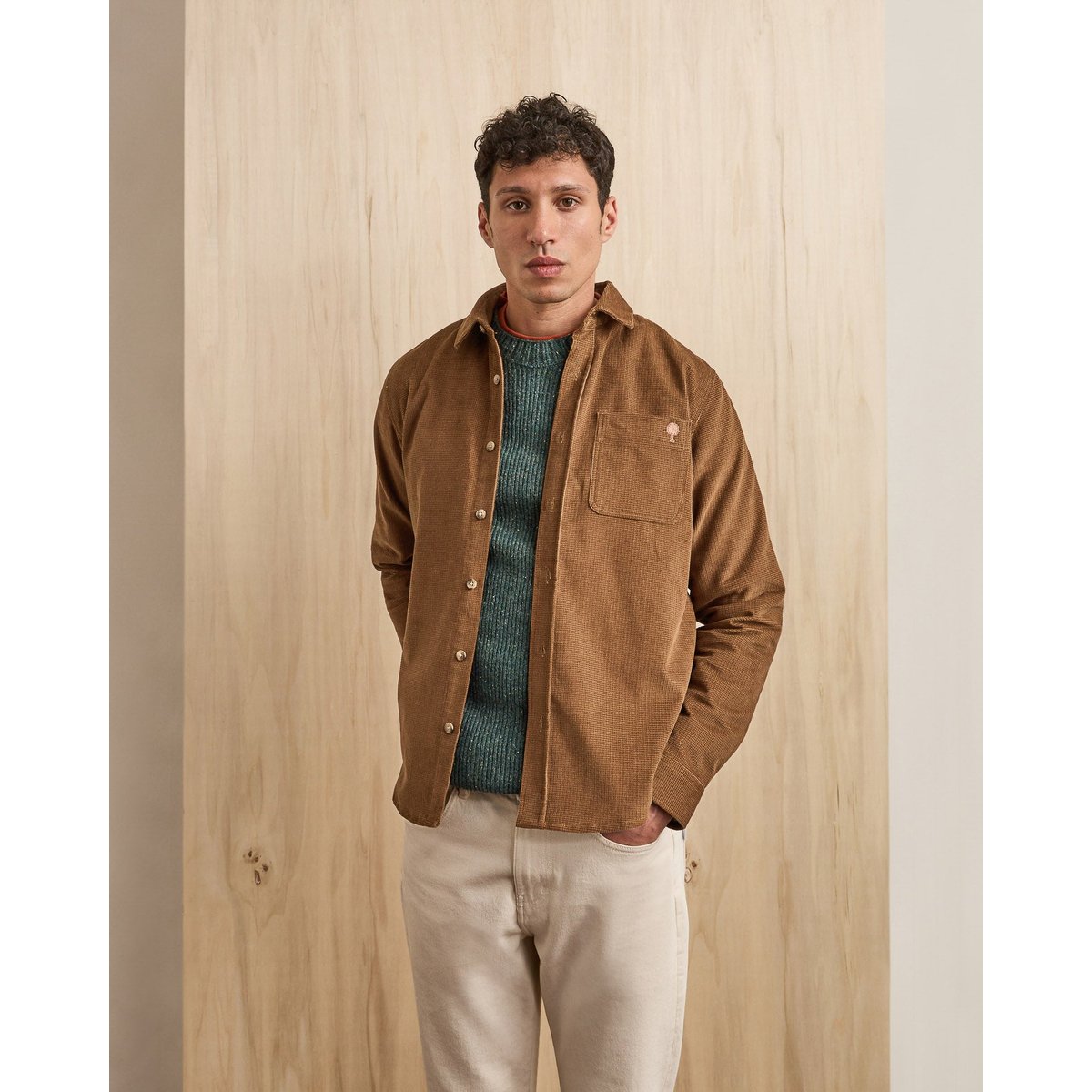 Chemise coton SIGNY camel, FAGUO