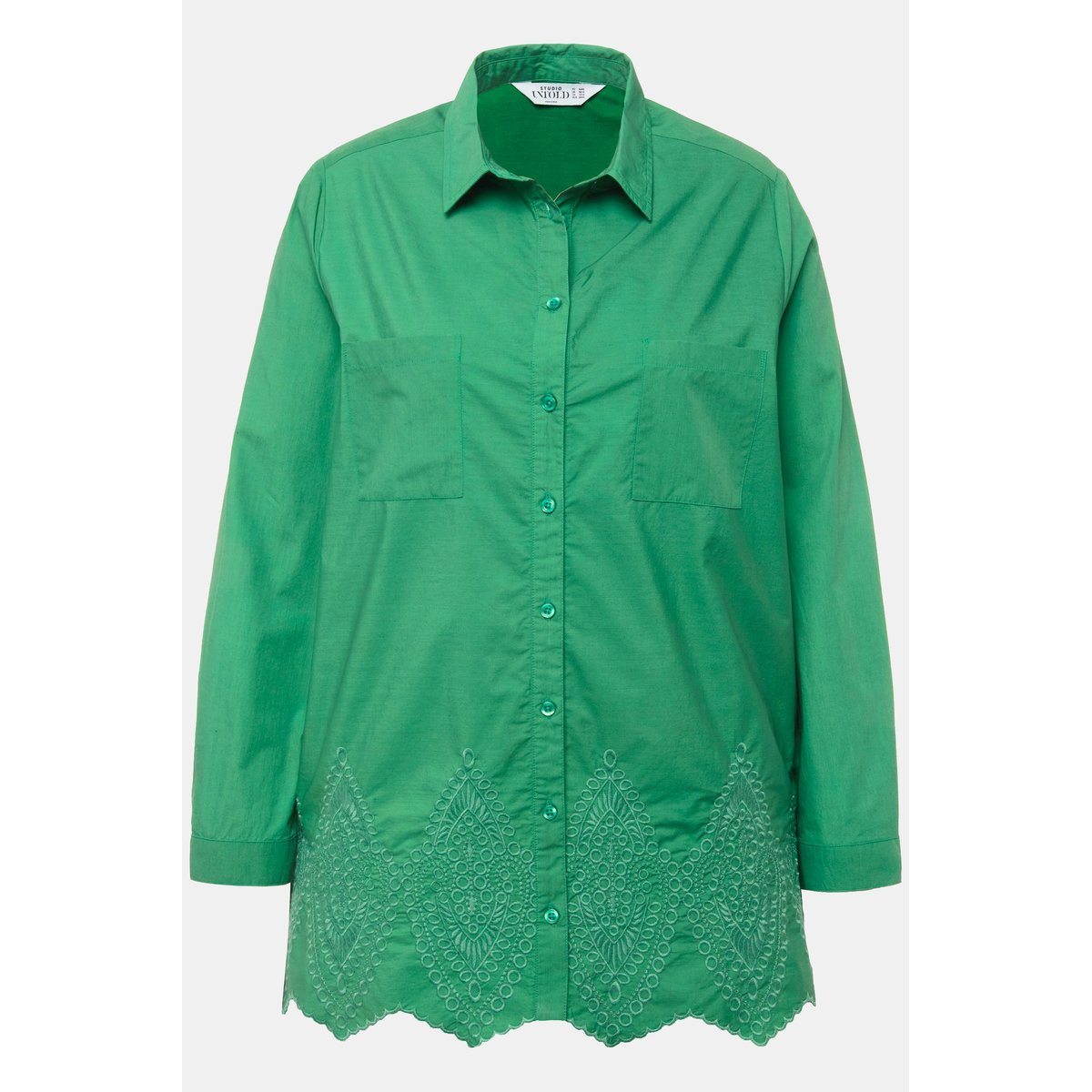 Chemisier oversized avec broderie sur la menthe verte, STUDIO UNTOLD
