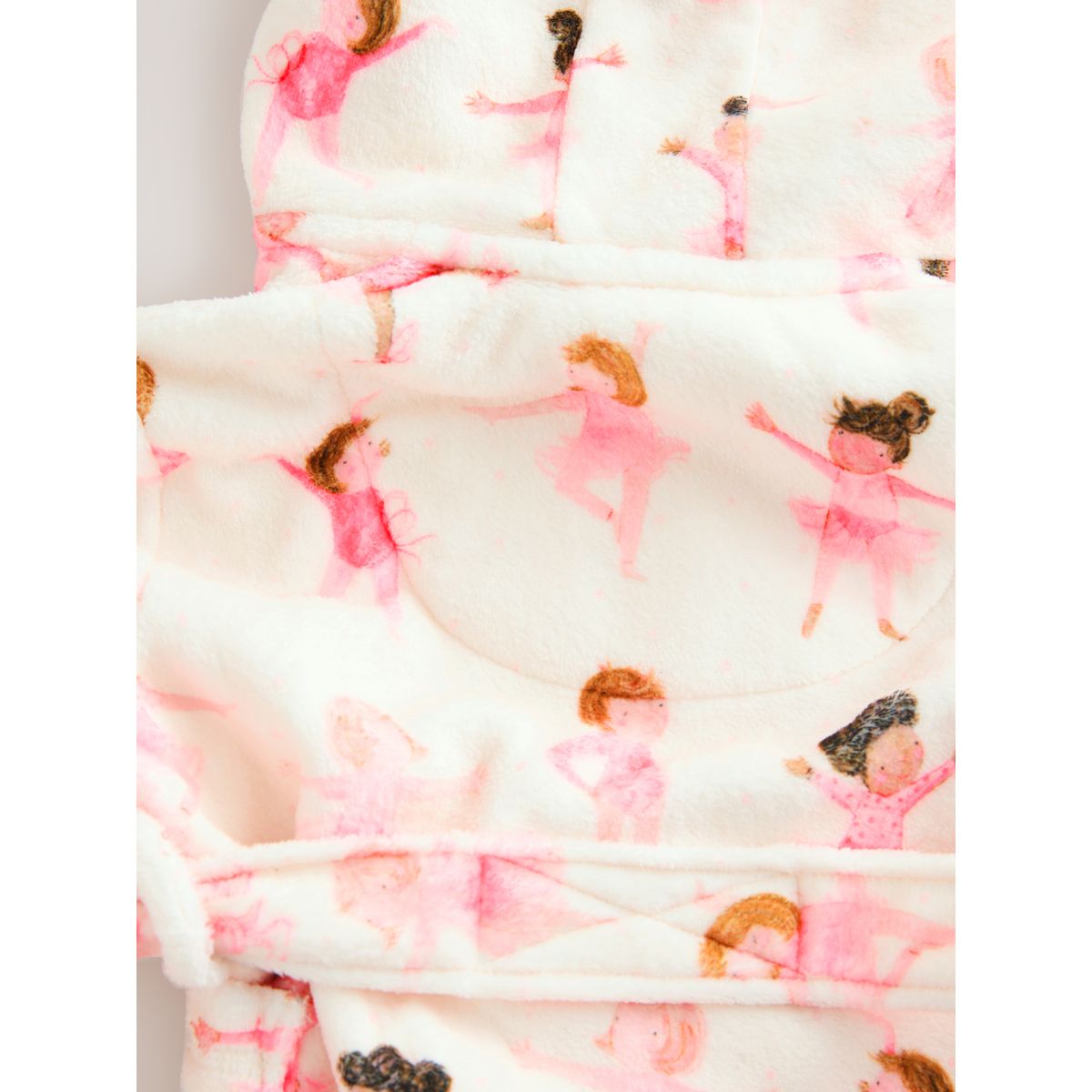 Robe de chambre en polaire ballerine blanche/rose, NEXT